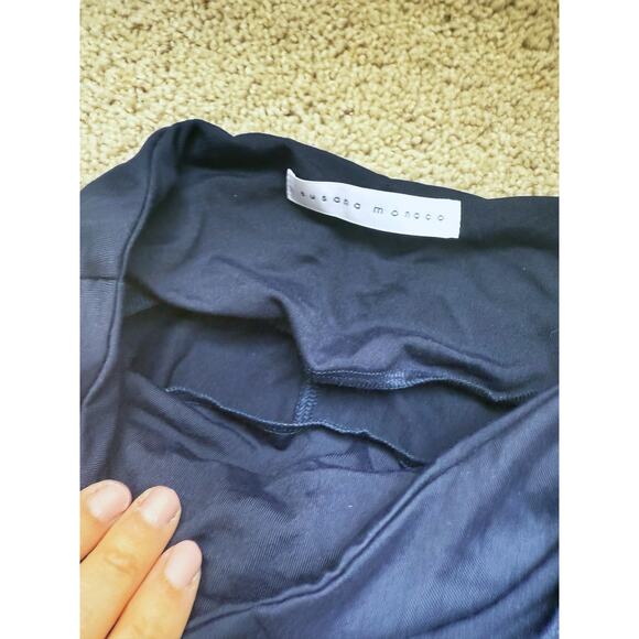NWT Susana Monaco Tie Waist Leggings Pants 28" Navy Blue Small Athleisure Travel - Picture 5 of 7